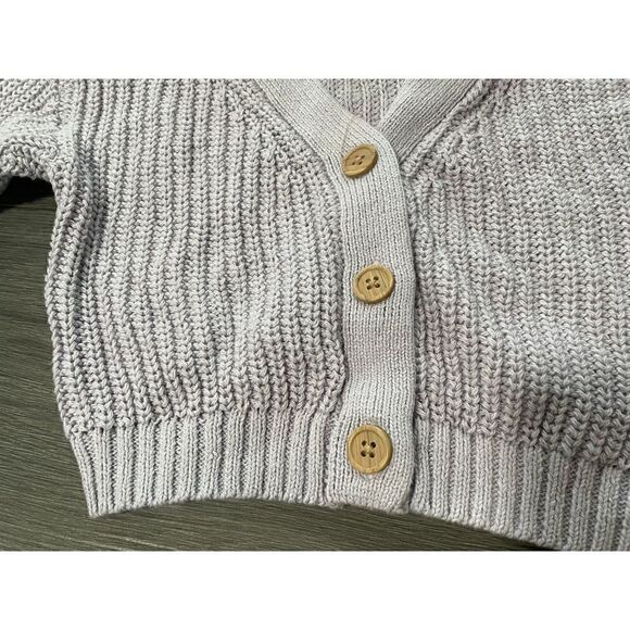 Little Co Girls 3 Months Lauren Conrad Waffle Cardigan Button Up Lavendar - Picture 2 of 4